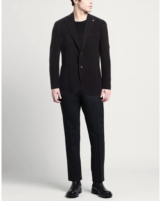 L.b.m. 1911 Black Blazer Cotton, Cashmere for men