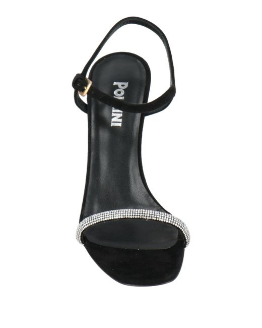 Pollini Black Sandals