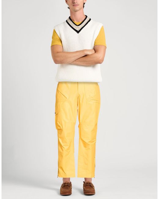 Woolrich Yellow Pants Cotton, Polyamide for men
