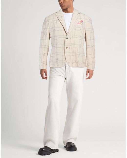 Bob Natural Blazer Cotton, Polyester, Polyamide for men