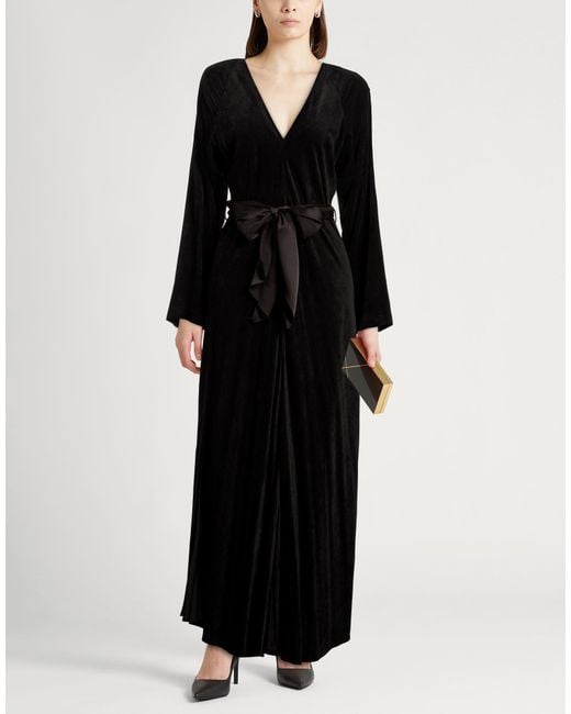 Forte_forte Black Maxi Dress Viscose, Polyester