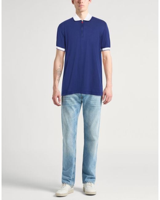 Polo Kiton pour homme en coloris Blue