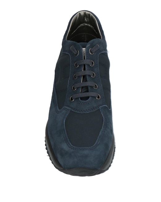 Hogan Blue Interactive Sneakers Leather, Textile Fibers