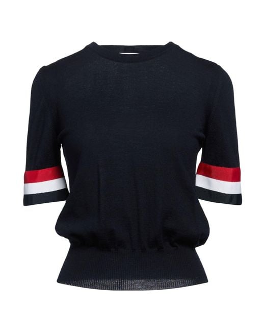 Thom Browne Blue Midnight Sweater Wool, Polyester