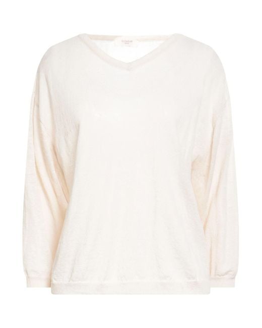 Zanone White Sweater Linen, Cotton