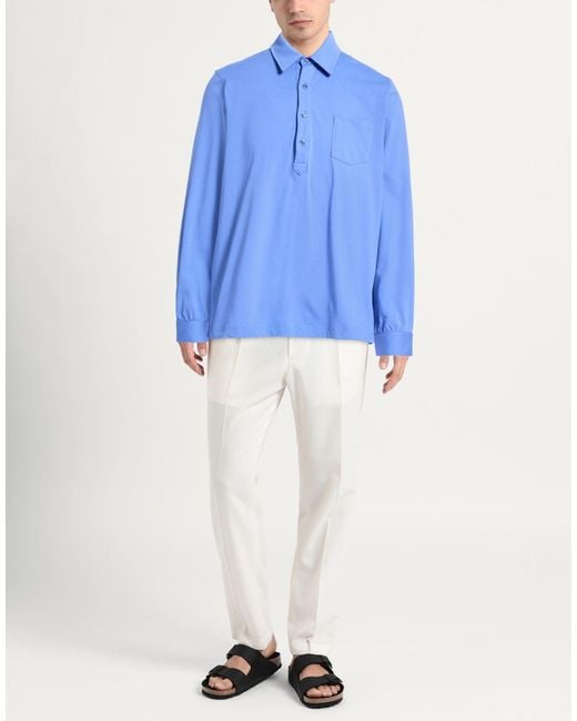 MACIEL Blue Polo Shirt Cotton for men
