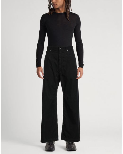 Rick Owens Black Pants Cotton for men