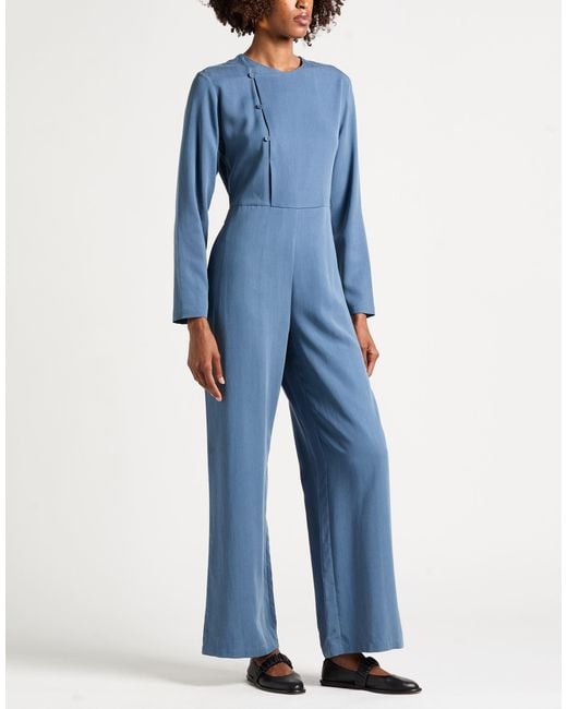 Thinking Mu Blue Jumpsuit Lyocell