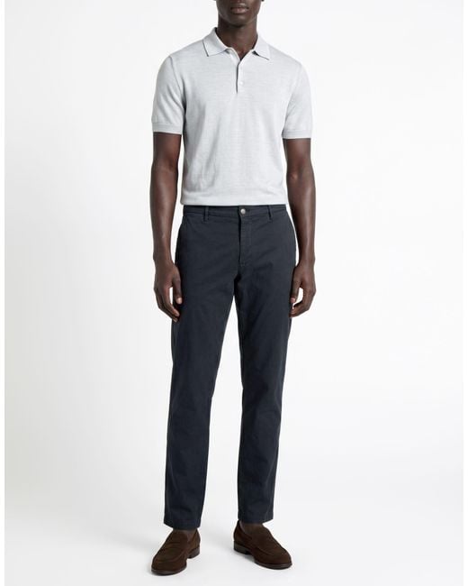 Boggi Blue Pants Cotton, Lyocell, Elastane for men
