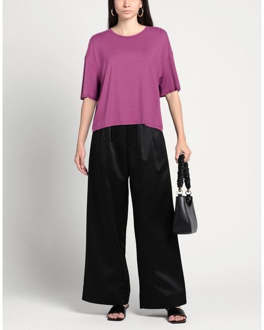Via Masini 80 Purple T-Shirt Viscose, Elastane