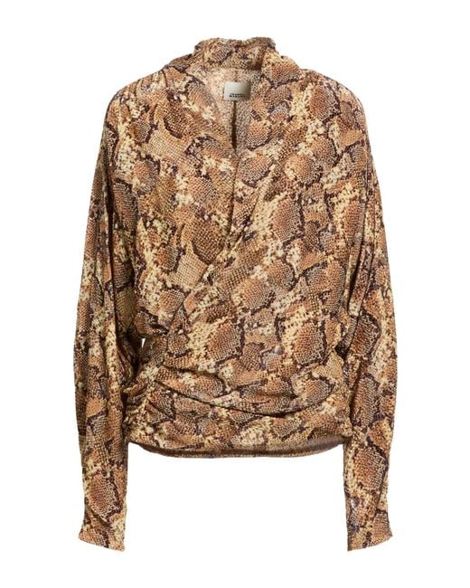 Isabel Marant Brown Camel Shirt Silk, Viscose