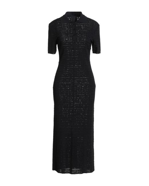 Givenchy Black Midi Dress Viscose, Polyamide, Polyester