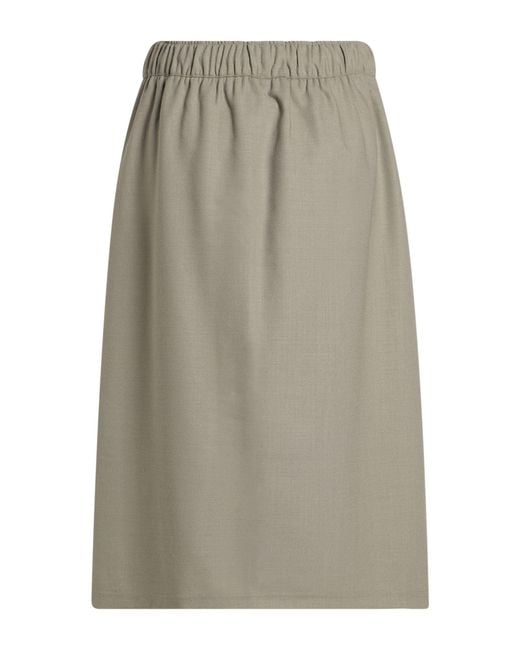 Nike Gray Midi Skirt Wool, Polyester