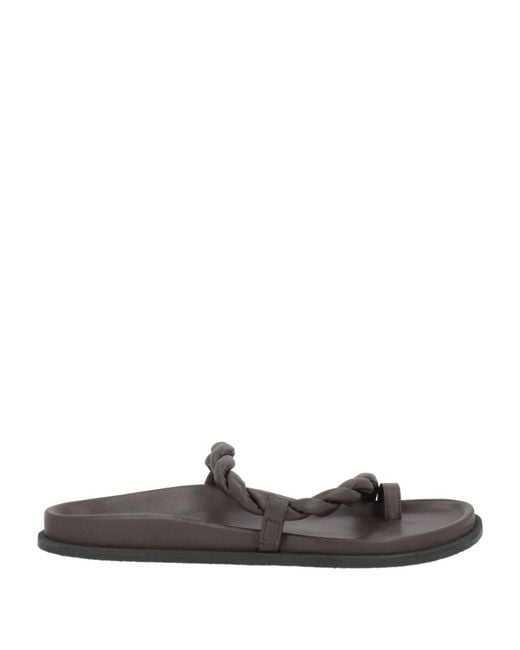 Elena Iachi White Thong Sandal Leather