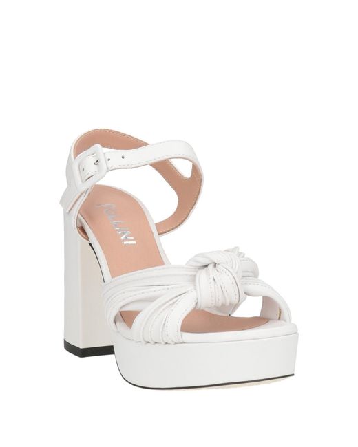 Pollini White Sandals Leather