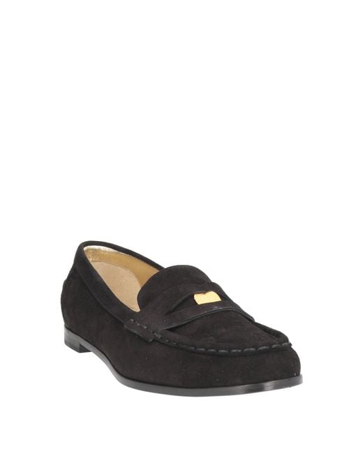 Ines De La Fressange Paris Black Loafers Leather