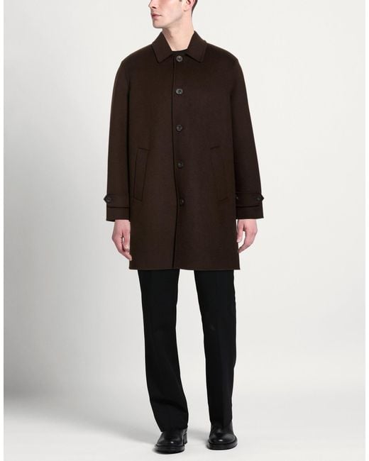 BRERAS Milano Brown Coat Wool, Polyester for men