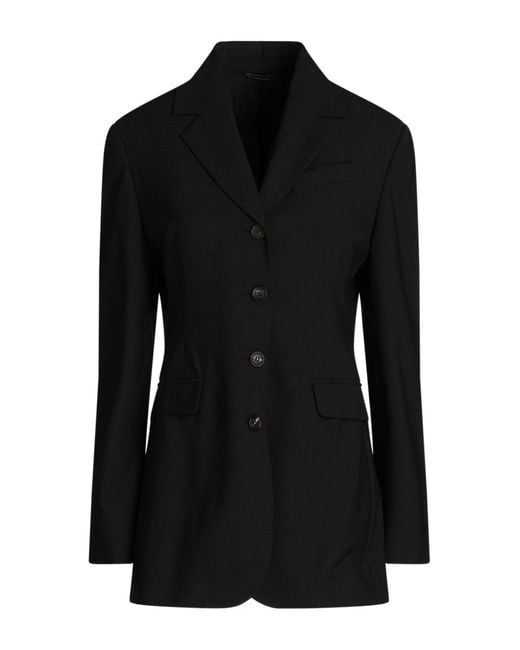 Brunello Cucinelli Black Blazer Virgin Wool, Polyamide, Elastane
