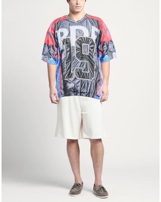 PDF Blue T-Shirt Polyester, Elastane, Polyamide for men