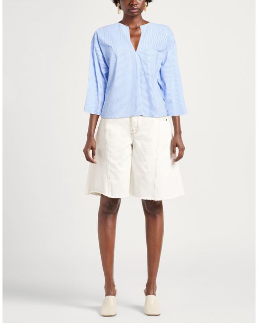 8pm Blue Top Cotton, Polyamide, Elastane