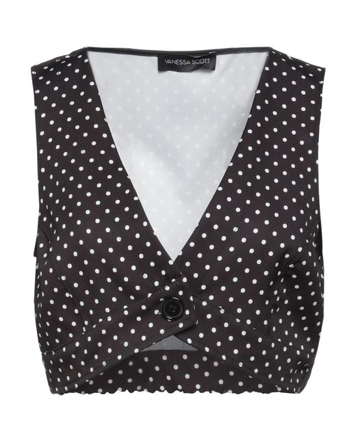 VANESSA SCOTT Black Top Polyester, Textile Fibers