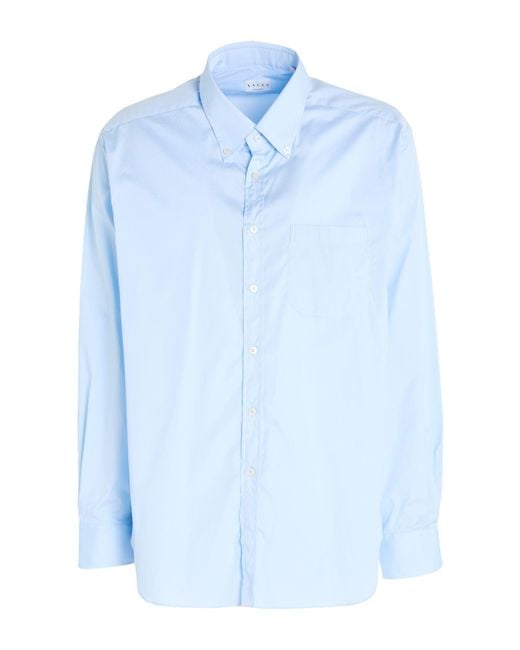 Xacus Blue Shirt Cotton, Elastane for men