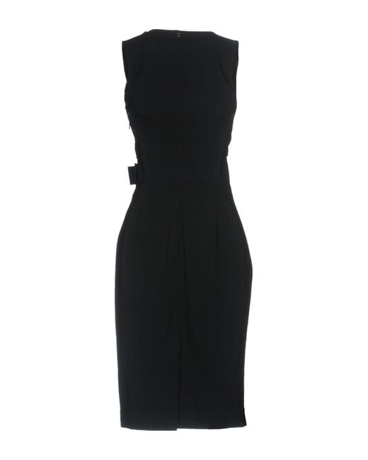 Twinset Black Midi Dress Viscose, Polyamide, Elastane