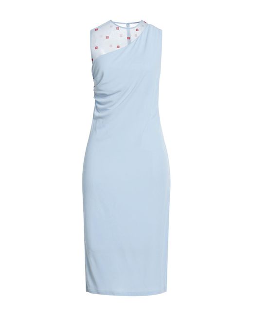 Givenchy Blue Sky Midi Dress Viscose, Polyamide, Elastane