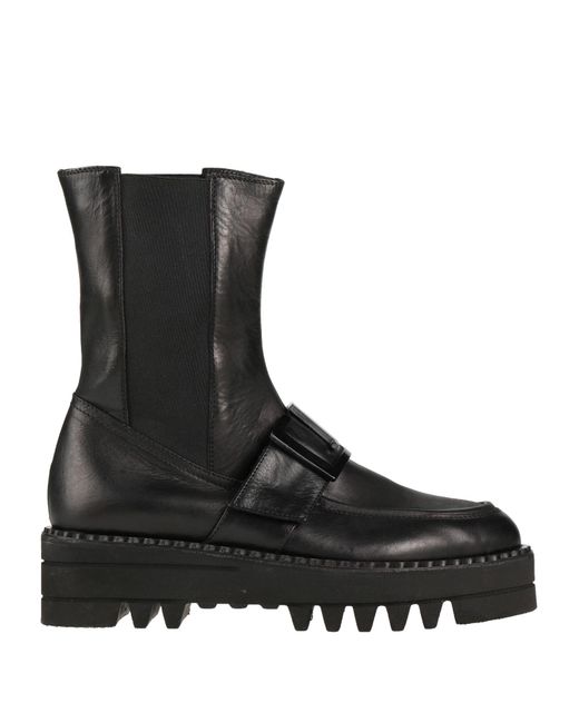 Jeannot Black Ankle Boots Leather
