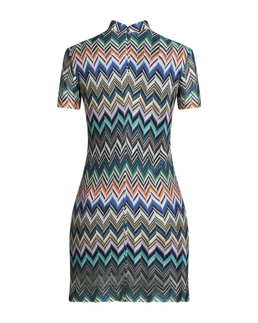 Missoni Blue Mini Dress Viscose