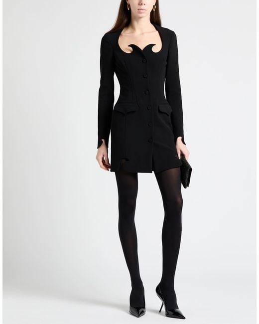 Moschino Black Mini Dress Polyester, Polyurethane