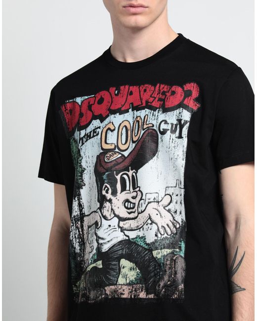 DSquared² Black T-shirt for men