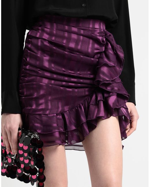 ACTUALEE Purple Mini Skirt