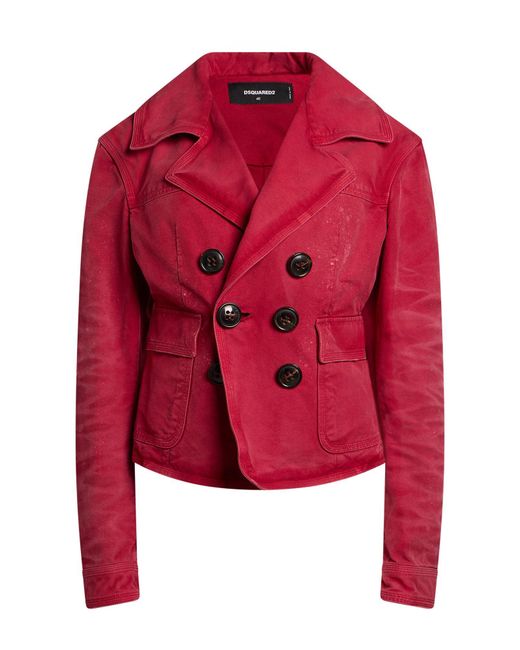 DSquared² Red Jacket Cotton