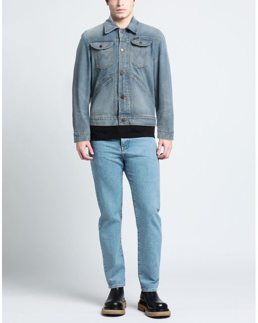 SANDRO X WRANGLER Blue Denim Outerwear for men