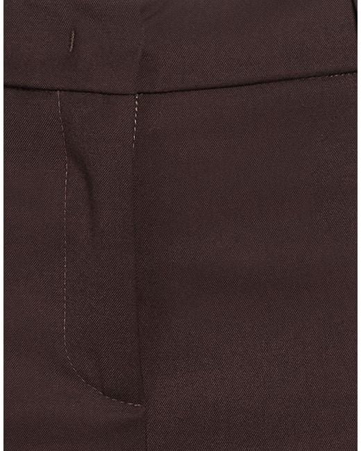 RUE DU BAC Brown Pants Polyester, Viscose, Wool, Elastane