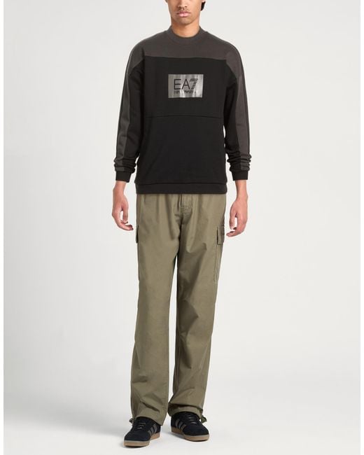 EA7 Black Sweatshirt for men