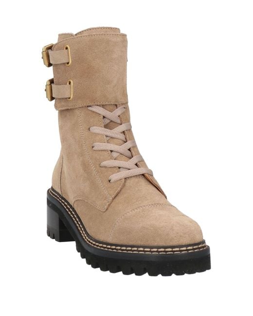 See By Chloé Natural Ankle Boots Calfskin