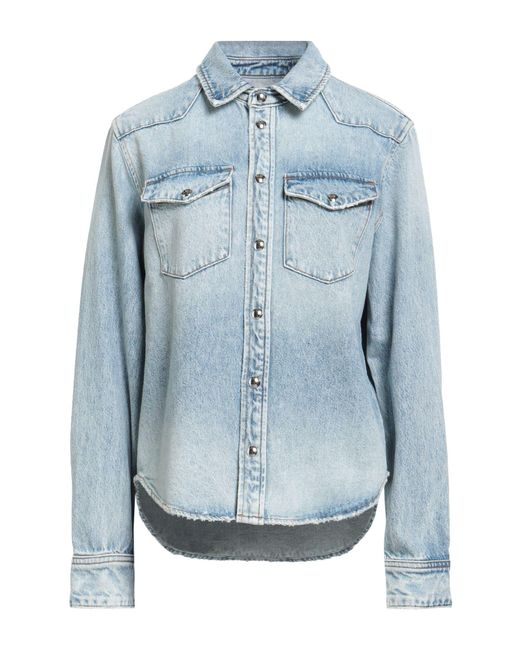 Khaite Blue Denim Outerwear Cotton, Recycled Cotton