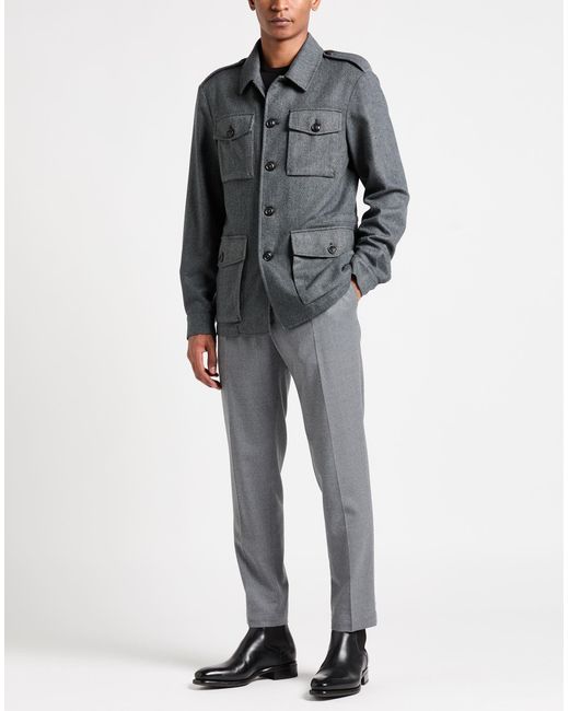 Drumohr Gray Charcoal Jacket Virgin Wool, Polyester for men