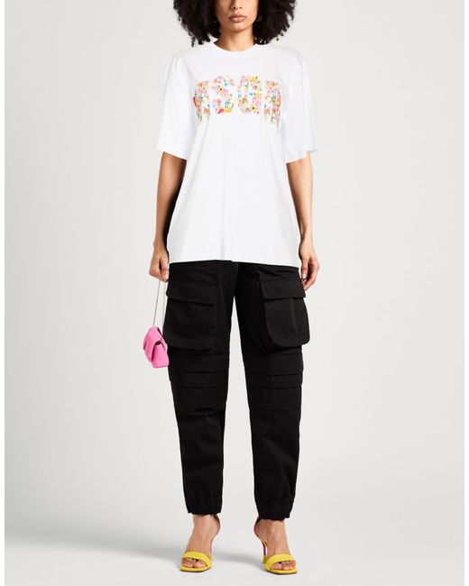 MSGM White T-Shirt Cotton