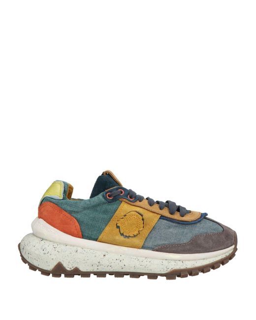 Satorisan Blue Sneakers Textile Fibers, Leather
