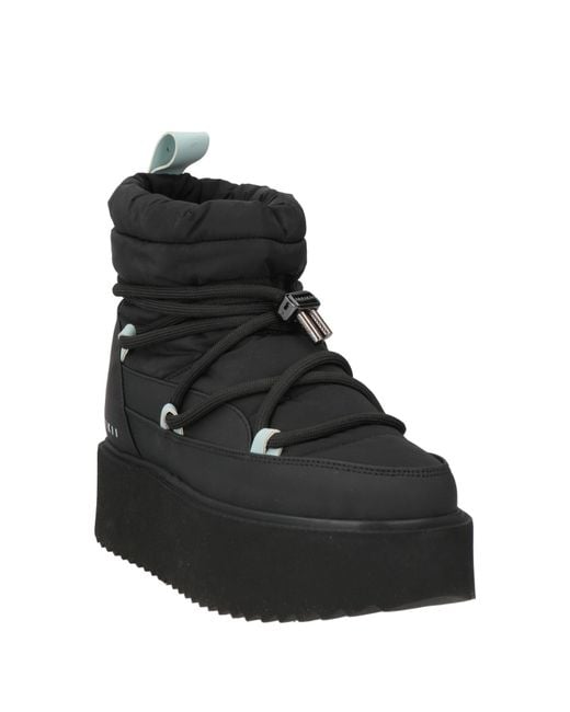 Inuikii Black Ankle Boots Textile Fibers