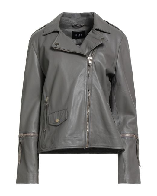 Ibana Gray Jacket Leather