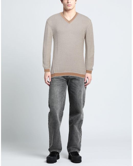 Fabrizio Del Carlo Gray Sweater for men