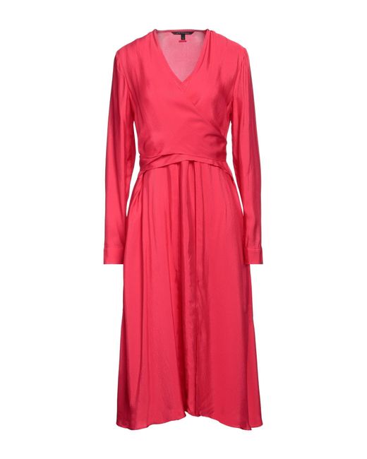 Armani Exchange Red Midi Dress