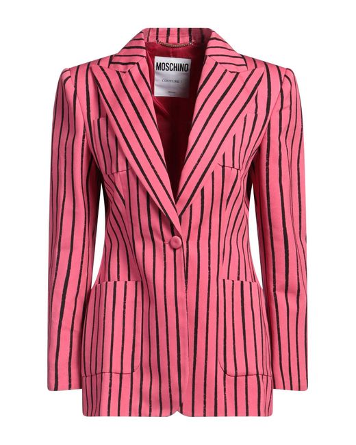 Moschino Red Blazer Cotton, Viscose