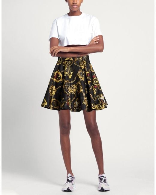 Versace Jeans Couture Black Mini Skirt Polyester