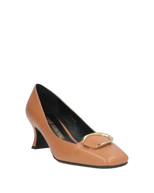 Luciano Barachini Natural Tan Pumps Leather