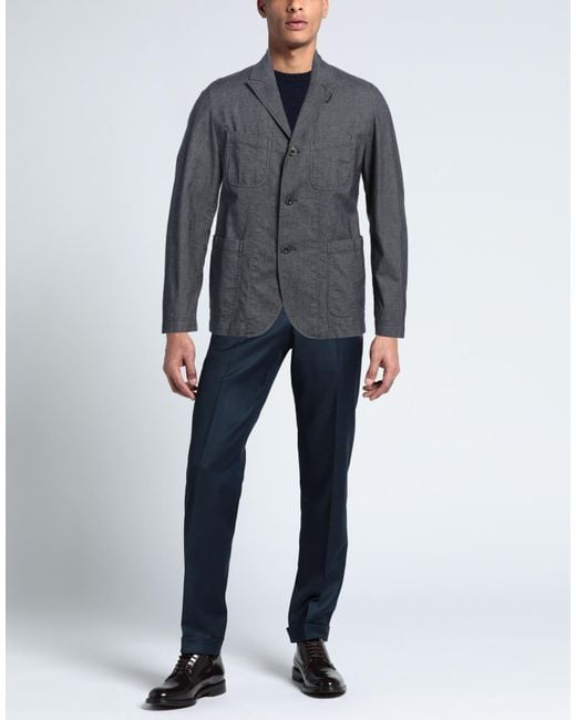 Montedoro Gray Blazer Cotton, Elastane for men